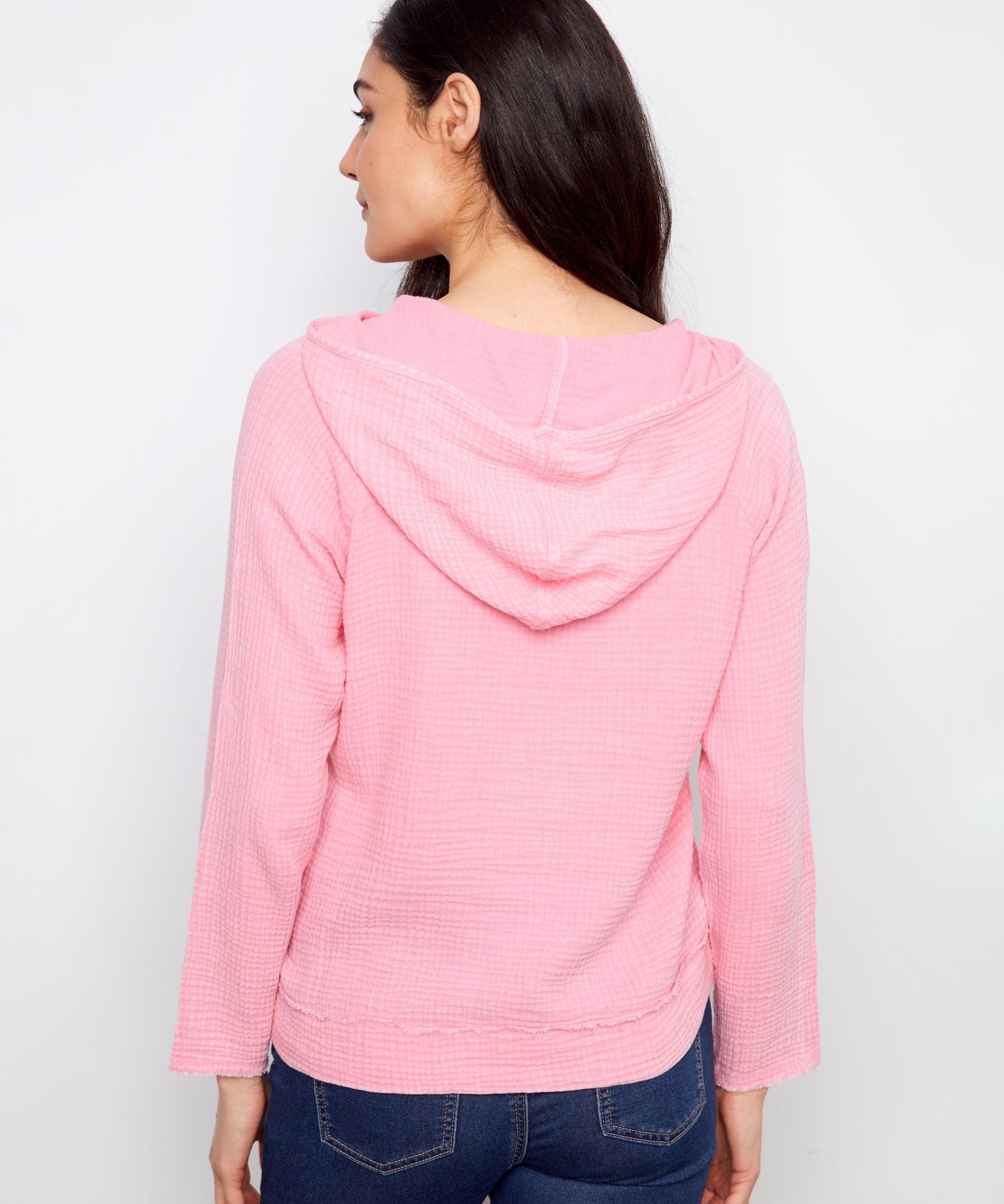Bubble Cotton Hoodie With Kangaroo Pocket - Charlie B - 690178755514 - Sugar River Shoppe - 