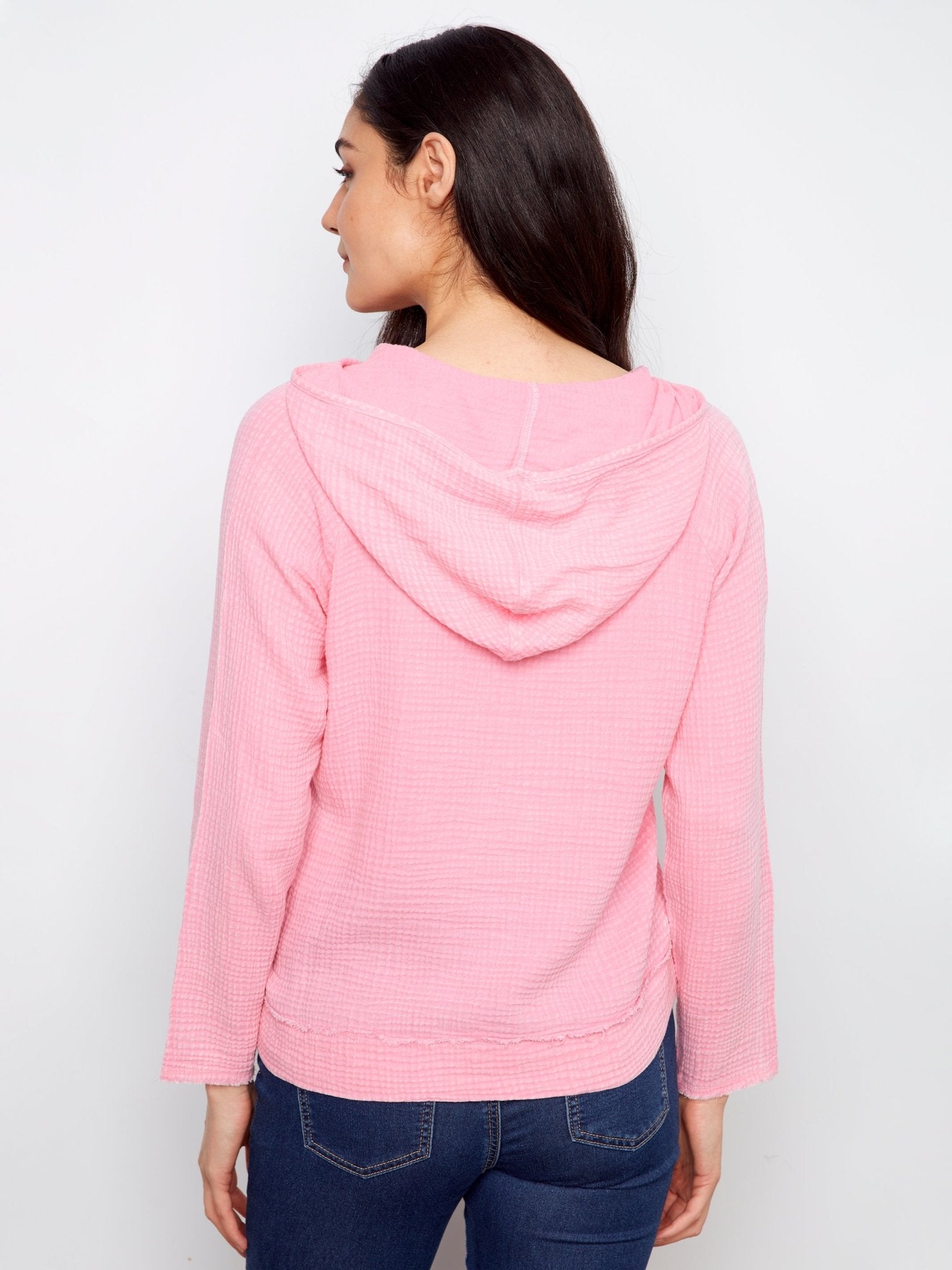 Bubble Cotton Hoodie With Kangaroo Pocket - Charlie B - 690178755514 - Sugar River Shoppe - 