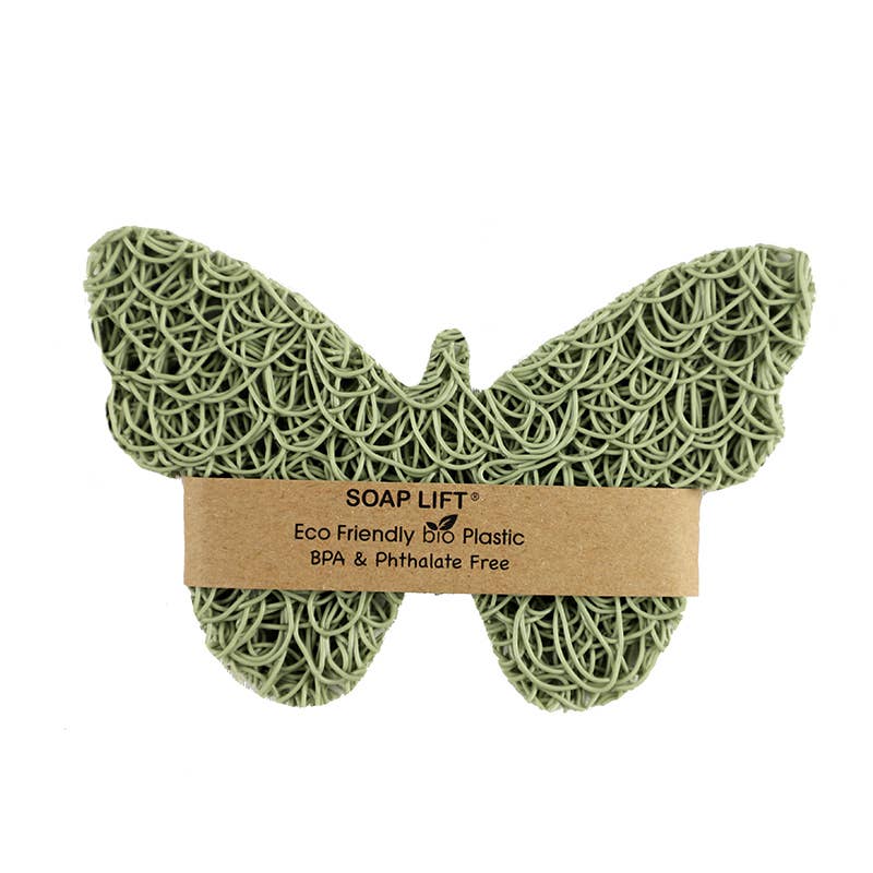 Butterfly Soap Lift Soap Saver Pad - Sage - Soap Lift - 618882808067 - Sugar River Shoppe - 