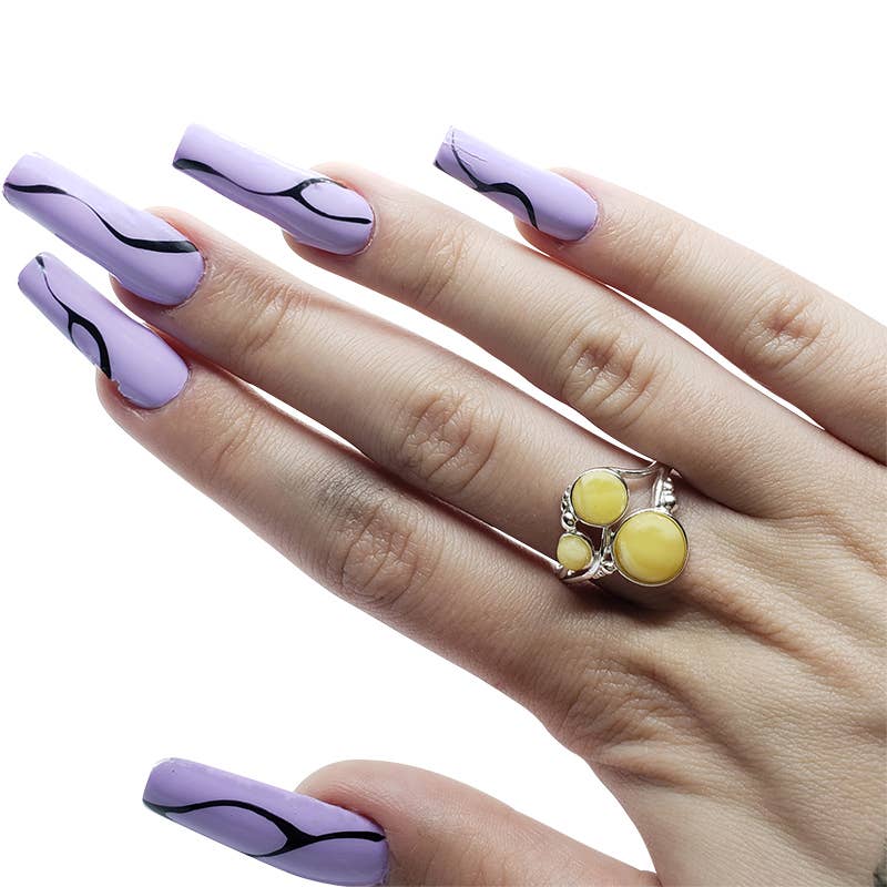 Butterscotch Amber Sterling Silver Ring - Amberman - 90348840 - Sugar River Shoppe - 