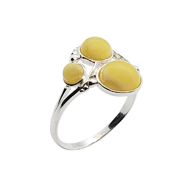 Butterscotch Amber Sterling Silver Ring - Amberman - 90348840 - Sugar River Shoppe - 