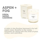 Aspen + Fog - Glass Tumbler Soy Candle - Sugar River Shoppe