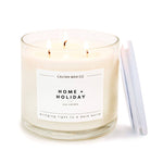 Home + Holiday - 3 Wick Clear Glass Tumbler Soy Candle - Sugar River Shoppe