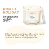 Home + Holiday - 3 Wick Clear Glass Tumbler Soy Candle - Sugar River Shoppe