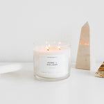 Home + Holiday - 3 Wick Clear Glass Tumbler Soy Candle - Sugar River Shoppe