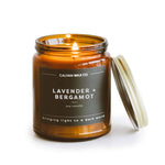 Lavender + Bergamot - Amber Jar Soy Candle - Sugar River Shoppe