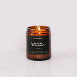 Lavender + Bergamot - Amber Jar Soy Candle - Sugar River Shoppe