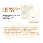 Redwood + Vanilla - Glass Tumbler Soy Candle - Sugar River Shoppe