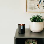 Seaside + Citrus Matte Black Glass Tumbler Soy Candle - Sugar River Shoppe