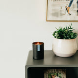 Seaside + Citrus Matte Black Glass Tumbler Soy Candle - Sugar River Shoppe
