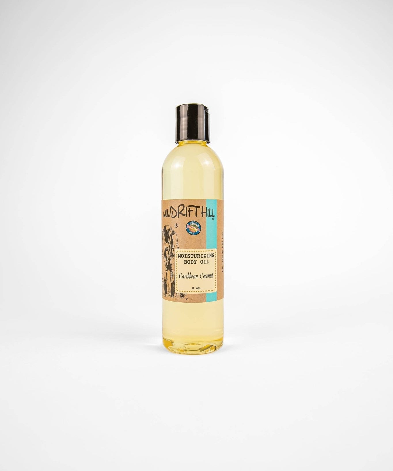 Caribbean Coconut Body Oil – Lightweight Moisturizer - Windrift Hill Goat Milk Skincare - 804551436710 - Sugar River Shoppe - 