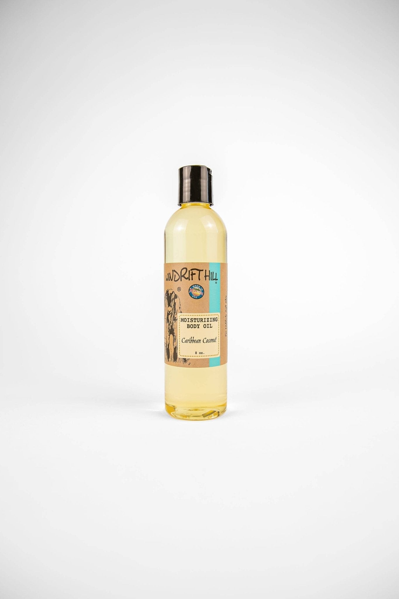 Caribbean Coconut Body Oil – Lightweight Moisturizer - Windrift Hill Goat Milk Skincare - 804551436710 - Sugar River Shoppe - 