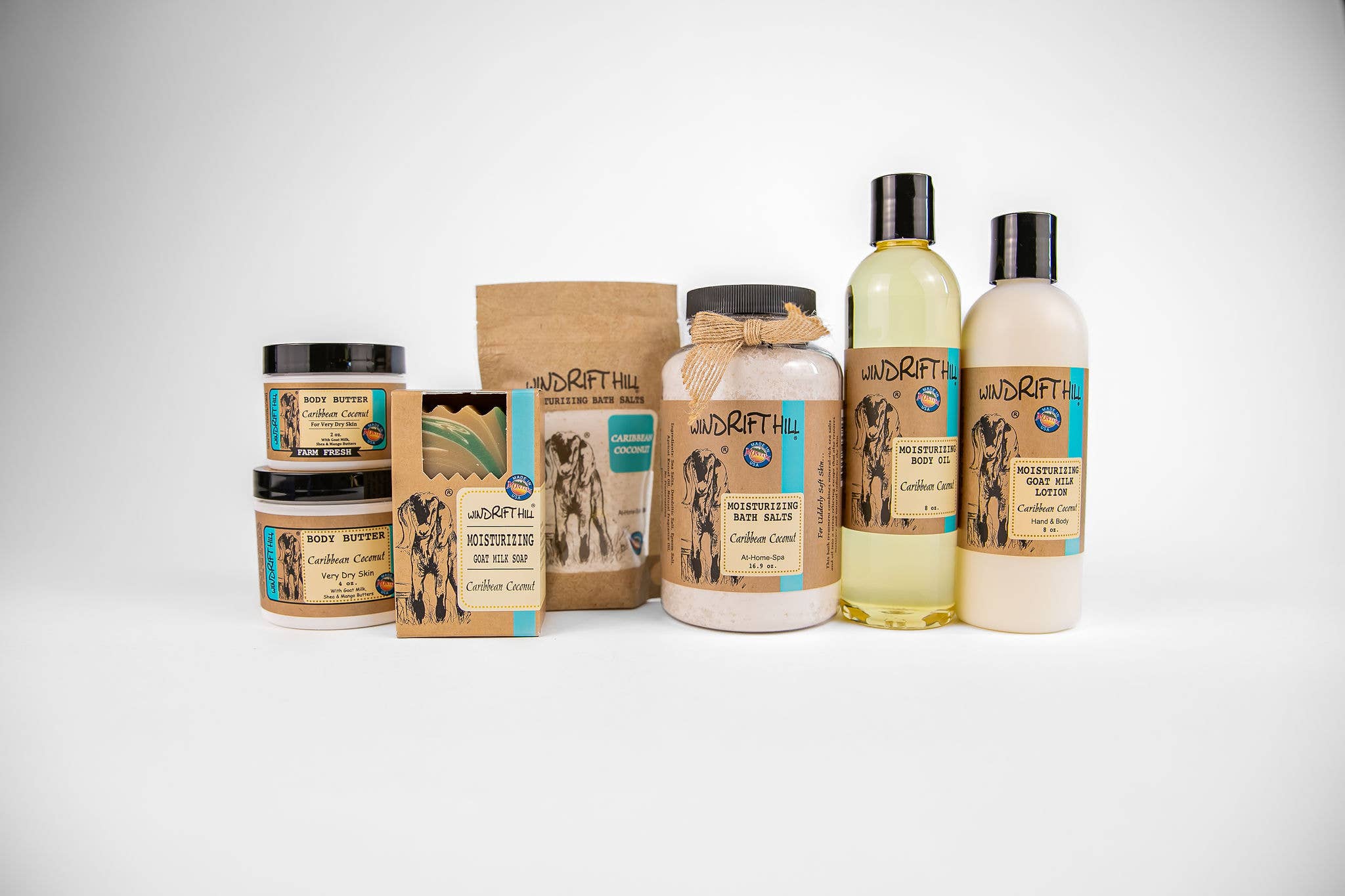 Caribbean Coconut | Moisturizing Bath Salt - Windrift Hill Goat Milk Skincare - 804551436703 - Sugar River Shoppe - 