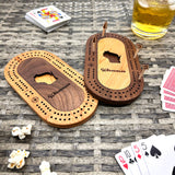 Wisconsin Mini Travel Cribbage Board Set - Sugar River Shoppe
