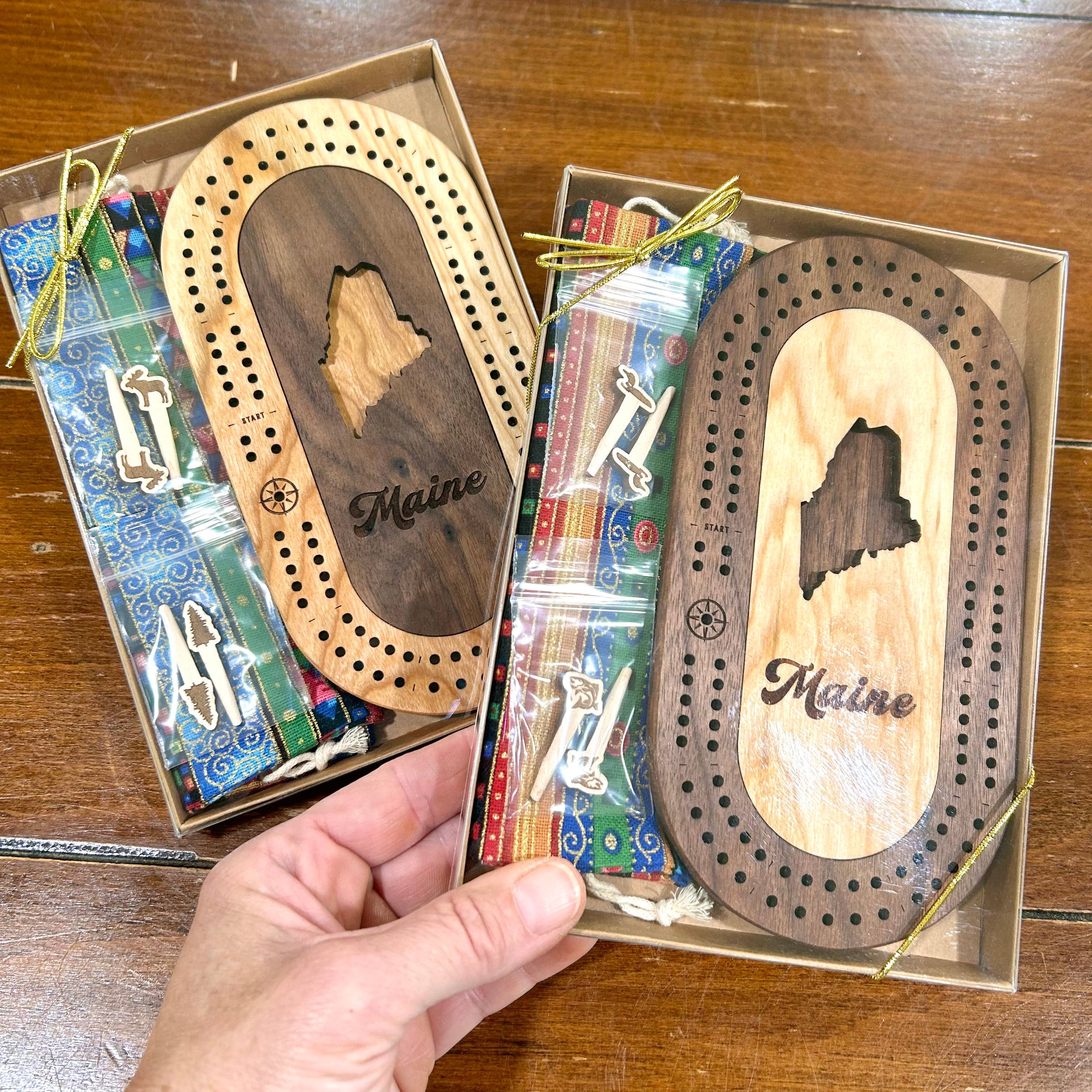 Wisconsin Mini Travel Cribbage Board Set - Sugar River Shoppe