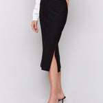 Knee Length Skirt with Side Slits and Pockets - Sugar River Shoppe