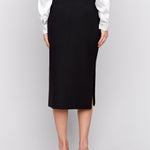 Knee Length Skirt with Side Slits and Pockets - Sugar River Shoppe