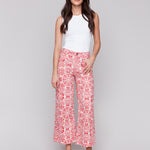 Printed Patch Pocket Flare Pants - Sugar River Shoppe