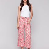 Printed Patch Pocket Flare Pants - Sugar River Shoppe