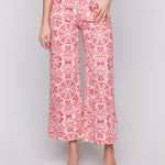 Printed Patch Pocket Flare Pants - Sugar River Shoppe