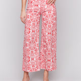 Printed Patch Pocket Flare Pants - Sugar River Shoppe