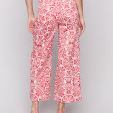 Printed Patch Pocket Flare Pants - Sugar River Shoppe