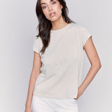 Cap Sleeve Tee with Chest Pocket Detail - Sugar River Shoppe