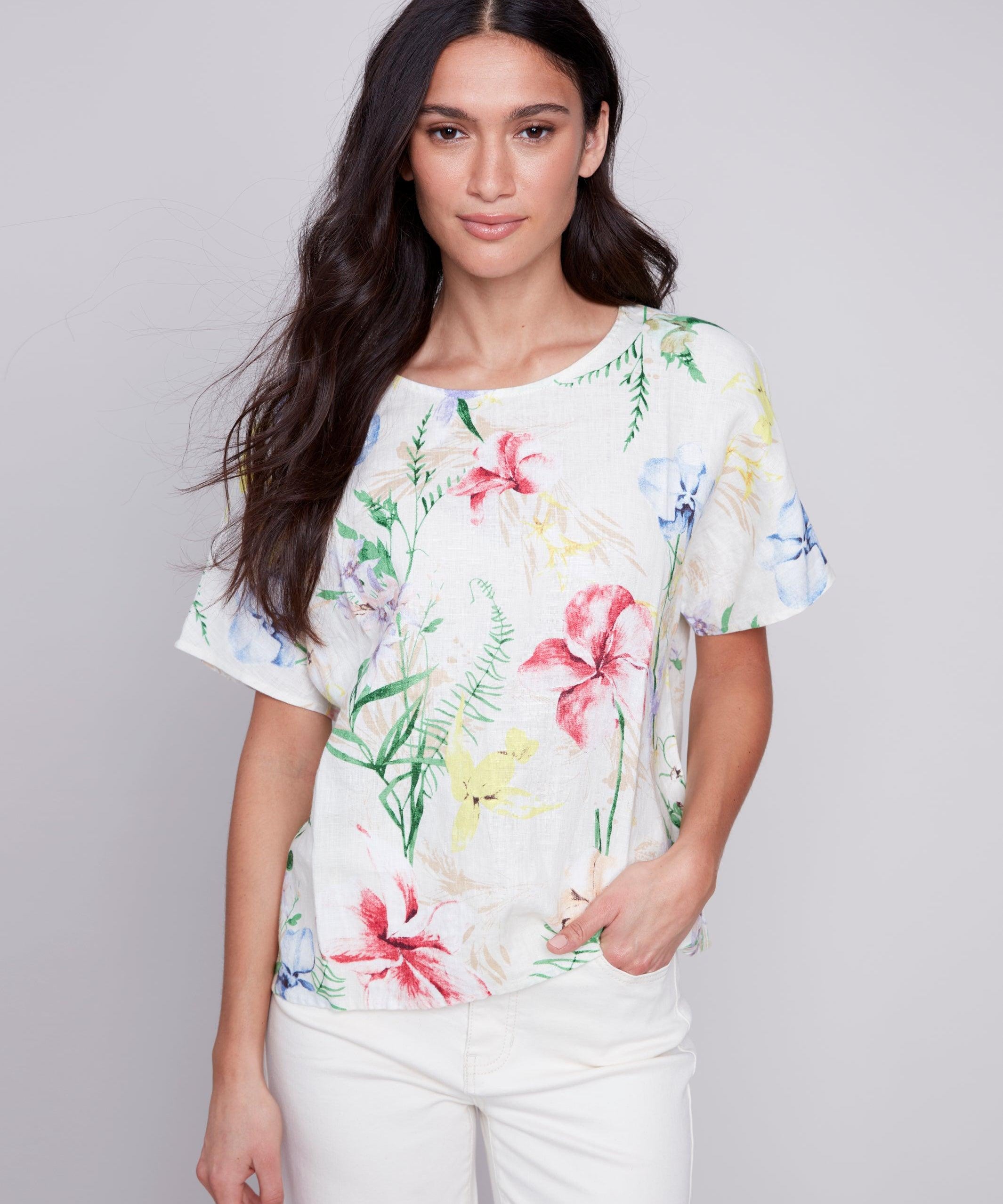 Linen Dolman Sleeve Top - Sugar River Shoppe