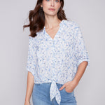 Long Sleeve Shirt with Button and Knot - Sugar River Shoppe