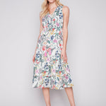 Printed Ruffle Neck Boho Maxi Dress with Tassels - Sugar River Shoppe