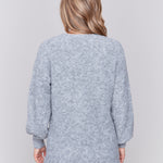 Boucle Knit Long Cardigan With Front Button - Sugar River Shoppe