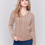 Cold Dye Cable Knit Sweater - Sugar River Shoppe