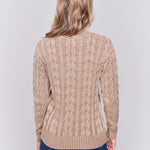Cold Dye Cable Knit Sweater - Sugar River Shoppe