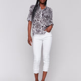 Cotton Gauze Half Button Blouse - Sugar River Shoppe
