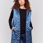 Hooded Quilted Vest with Pockets - Sugar River Shoppe