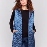 Hooded Quilted Vest with Pockets - Sugar River Shoppe