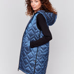 Hooded Quilted Vest with Pockets - Sugar River Shoppe