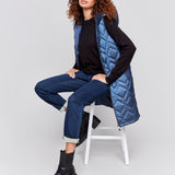 Hooded Quilted Vest with Pockets - Sugar River Shoppe