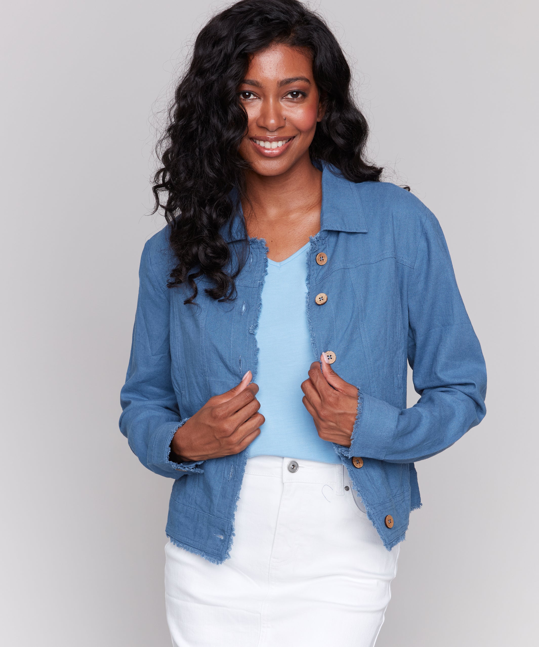 Linen Blend Jacket - Sugar River Shoppe