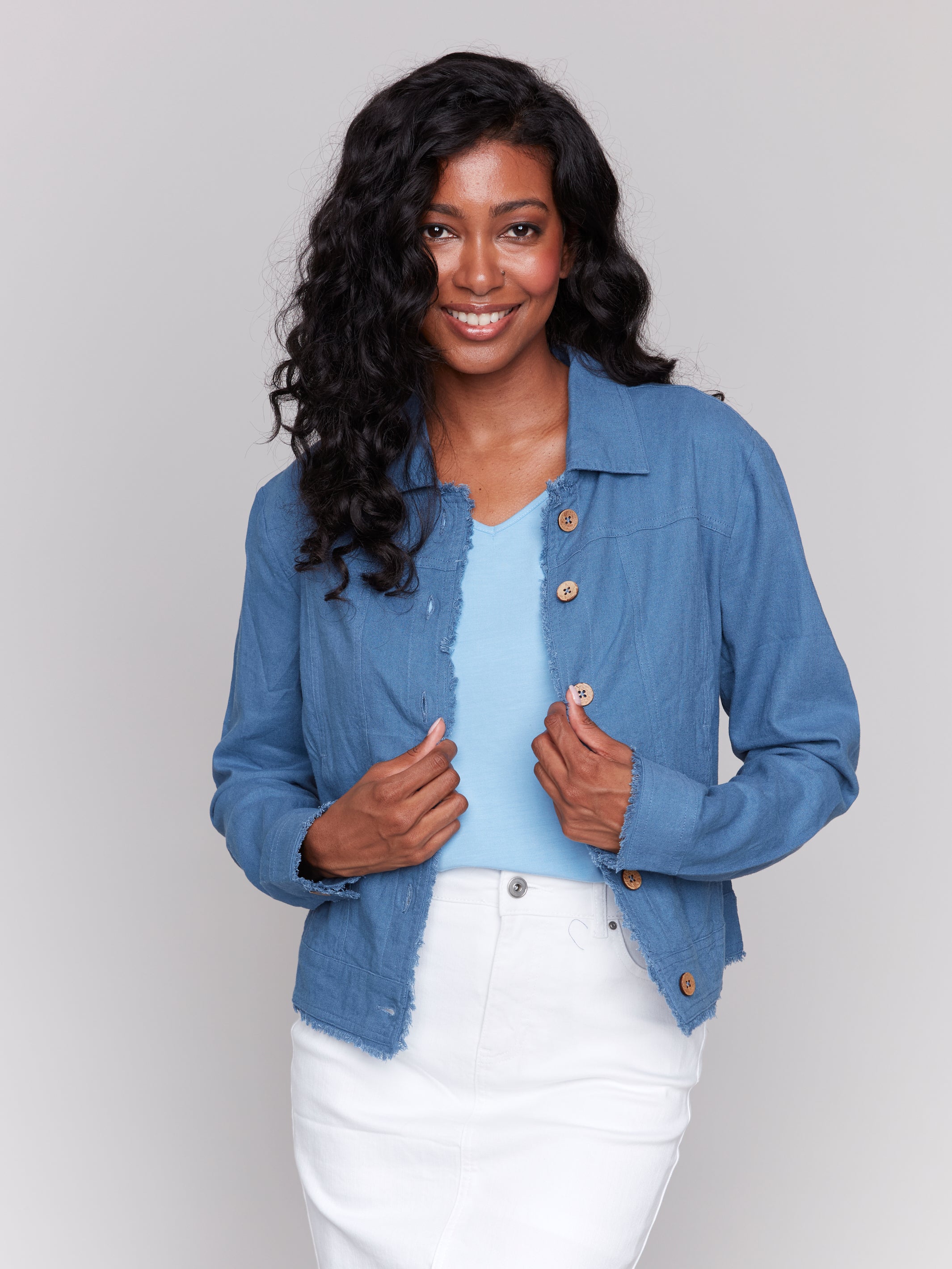 Linen Blend Jacket - Sugar River Shoppe