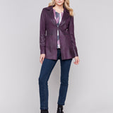 Long Faux Suede Moto Jacket - Sugar River Shoppe
