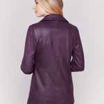 Long Faux Suede Moto Jacket - Sugar River Shoppe