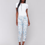 Printed Crinkle Bengaline Jogger Pant - Sugar River Shoppe