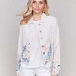 Printed Linen Blend Jacket - Sugar River Shoppe