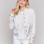 Printed Linen Blend Jacket - Sugar River Shoppe