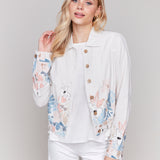 Printed Linen Blend Jacket - Sugar River Shoppe