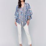 Printed Satin Kimono - Sugar River Shoppe