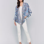 Printed Satin Kimono - Sugar River Shoppe