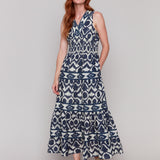 Printed Sleeveless Cotton Maxi Dress - Sugar River Shoppe