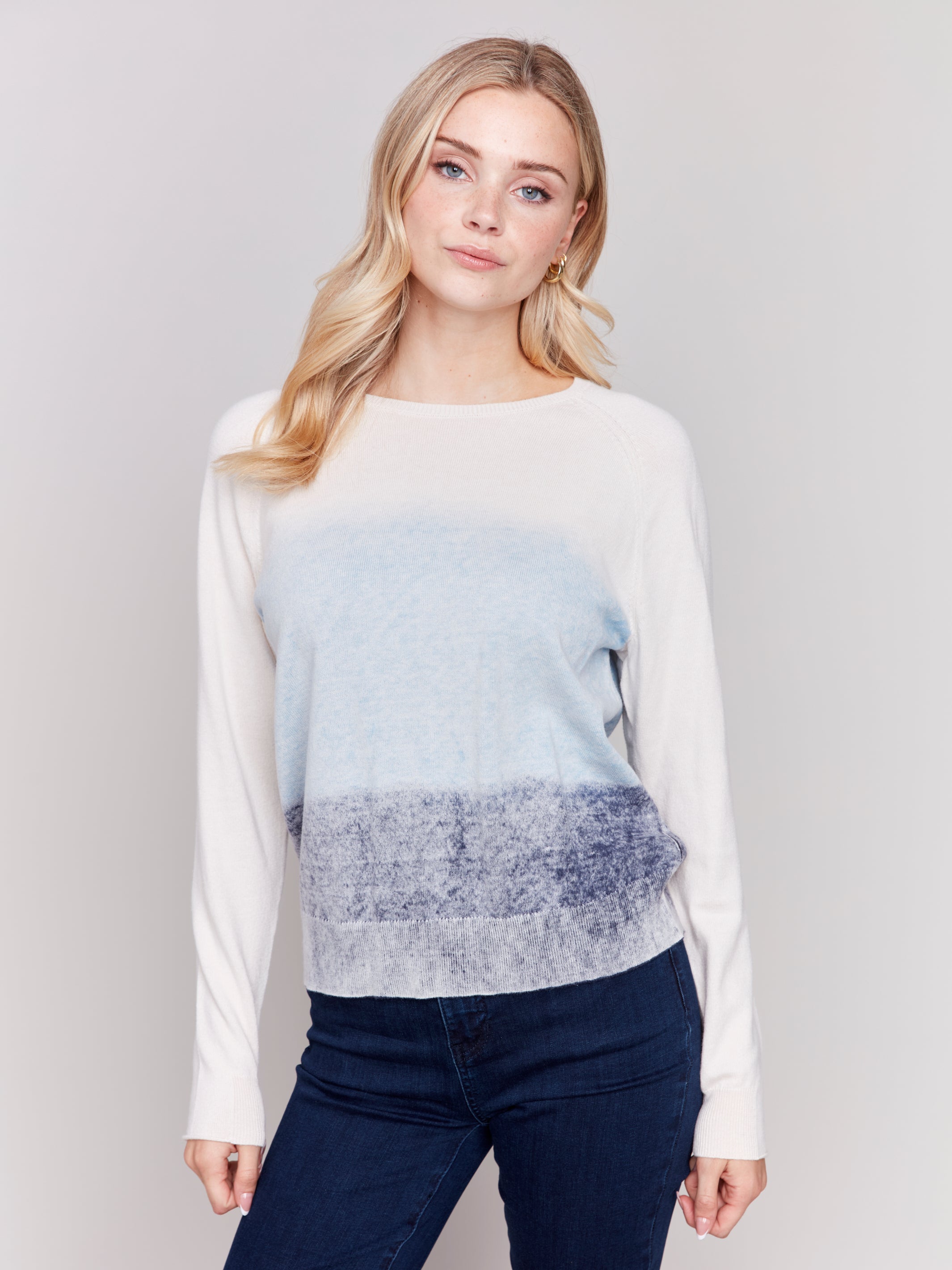 Raglan Sleeve Crew Neck Sweater - Sugar River Shoppe